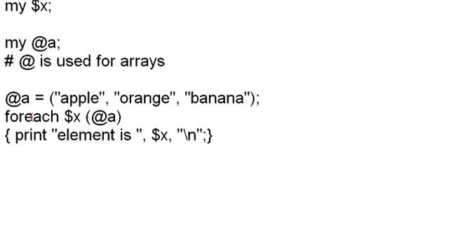Perl 5 Loops and arrays смотреть онлайн
