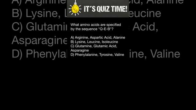 Amino acids' one letter code quiz - 9