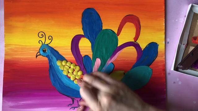 Рисуем павлина. смотреть онлайн