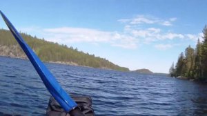 ч.3 Поход по Карелии 2017. 1 день. порог на р. Пулонга и выход в заливы Верхнепулонгского озера.