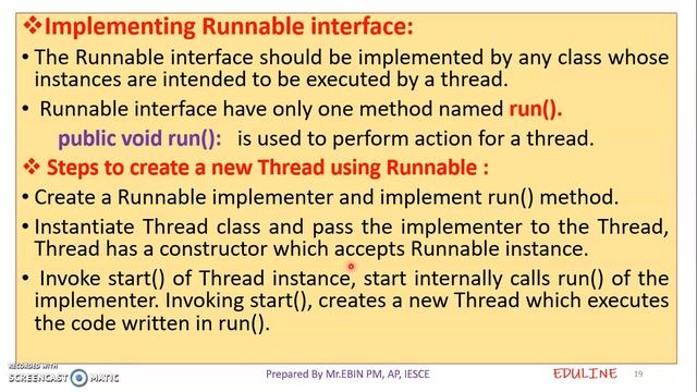 JAVA - MODULE 4 - TOPIC 12 - CREATING THREAD (CONTINUATION) смотреть онлайн