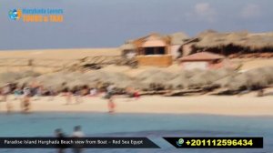 Paradise Island Hurghada Beach view from Boat - Red Sea Egypt