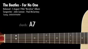 For No One - The Beatles / Guitar Chords