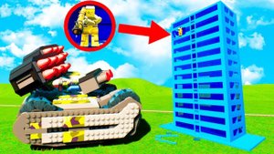 ШТУРМ ЛЕГО ЗДАНИЯ! САМАЯ МОЩНАЯ РАКЕТНИЦА АТАКУЕТ ЗДАНИЕ! ОБОРОНА ЗДАНИЯ В БРИК РИГС (Brick Rigs)