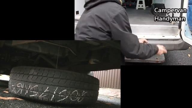 REMOVING the SPARE WHEEL - FORD TRANSIT MK6 - Minibus - Camper - Vanlife смотреть онлайн