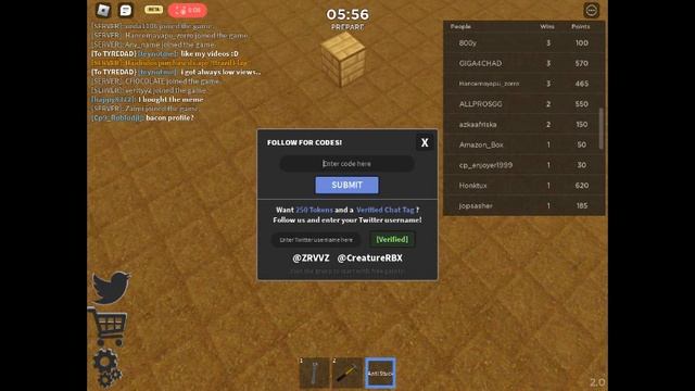 New Working Code - Creature Chaos ROBLOX смотреть онлайн