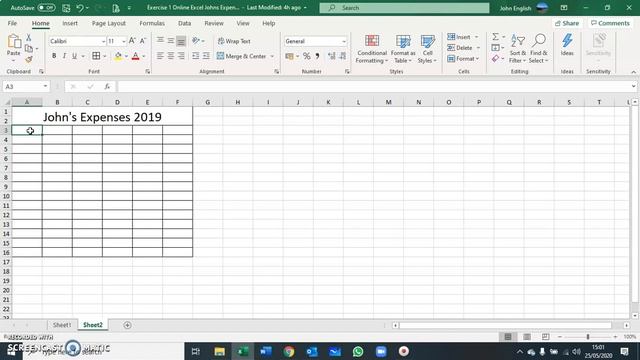 Exercise 1 Excel Online смотреть онлайн