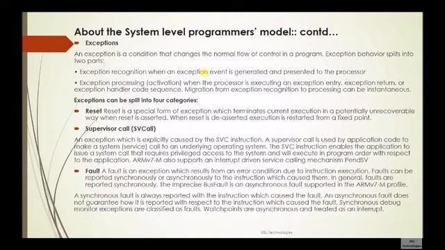 Lec-2 ARM V7 M Programmer's Model Part 2 System Level |cortex M3, M4