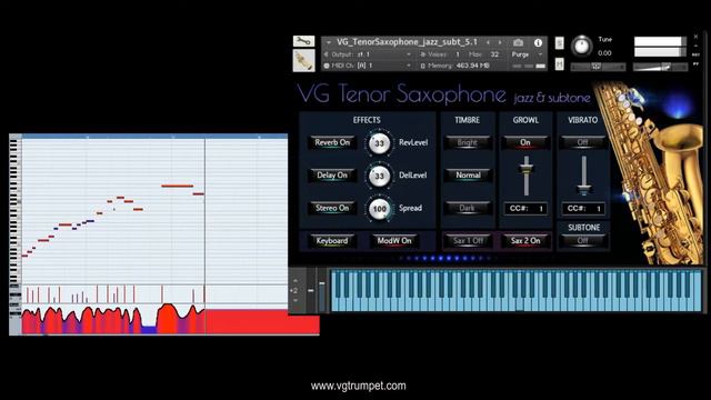 VG Tenor Saxophone Native Instruments Kontakt sound library. vst, nki, wav, brass and woodwind. смотреть онлайн