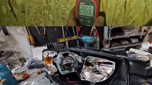 Mazda CX-5 Замена галогеновых линз на BI-LED Zorkiy Gray Wolf G10 5000k, Ангельские глазки, лак.