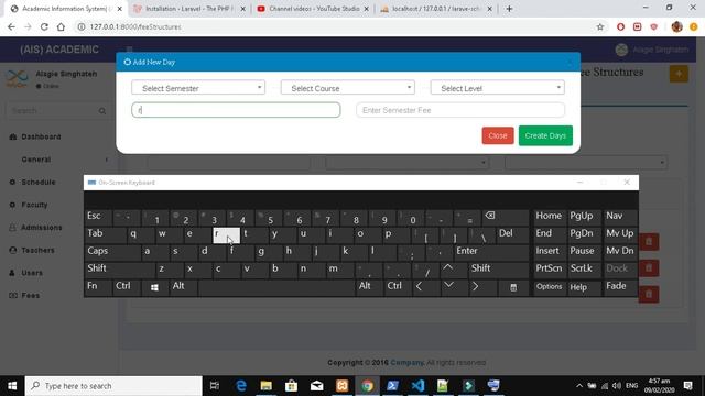 Lravel 6 Student Information System Part 54 (FEE PORTAL) Input Validation form money Step by Step