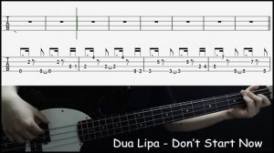 (Bassonly)Dua Lipa - Don't Start Now (Bass cover with tabs 190)