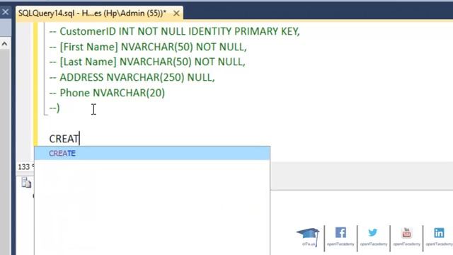 SQL Server - How to Create A Table using T-Sql (tr) смотреть онлайн