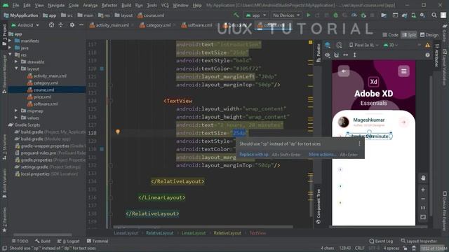 Android UI Design Tutorial | E-learning App UI Design | Part-5 | UiUX Tutorial
