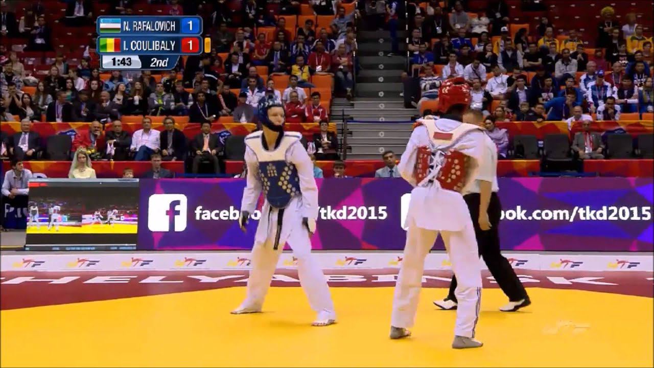 Taekwondo WTF. Чемпионат мира 2015. SemiFinal. M-74. Rafalovich-Coulibaly.