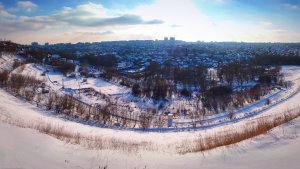 Прогулка в солнечный день. Вид на казацкую слободу. Курск.