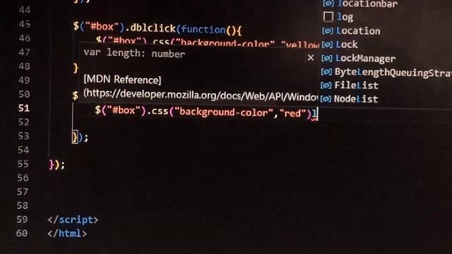 Implement or change a background color using a {JQUERY}.           @CodeWithHarry #javascript .