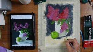 Акриловая живопись.Рисуем акрилом на бумаге.