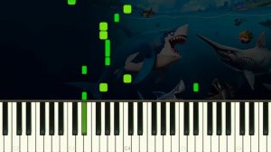 HUNGRY SHARK WORLD´S THEME - EASY Piano Tutorial