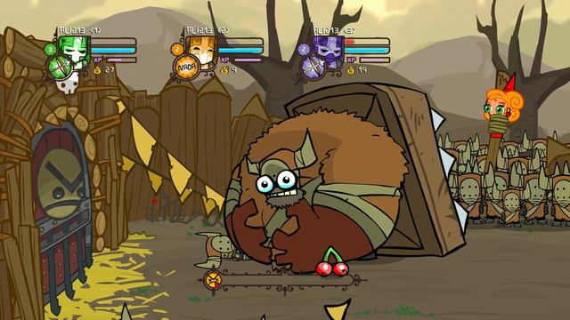 CASTLE CRASHERS кооперативное прохождение игры gameplay