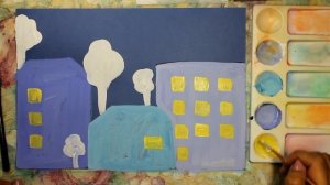 Как нарисовать ночной город.