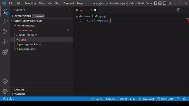 Visitor Counter with Node.js and Express | JavaScript Tutorial смотреть онлайн