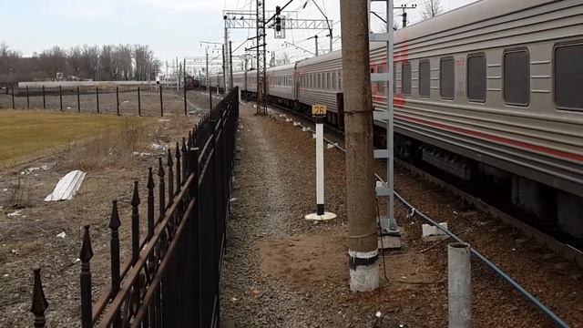 ЭП2К-149 с поездом 145А Санкт-Петербург-Челябинск проследует Колпино смотреть онлайн