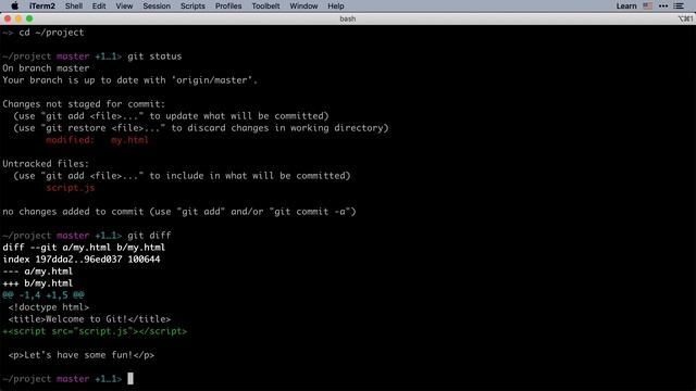 2. Крэш-курс по Git и Github – Внесение изменений в проект, push смотреть онлайн