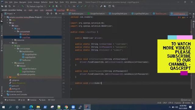 Selenium Cucumber Framework - Implement Page Object Model in Selenium Cucumber Project
