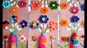 Веселые Картины из пробок от пластиковых бутылок.