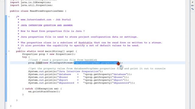 In Java How to Read from properties file смотреть онлайн