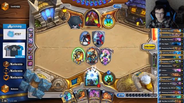 Kolento shows that Big Shaman can't lose to Rogues | Rise of Shadows | Hearthstone смотреть онлайн