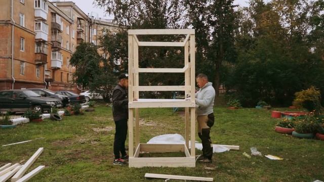 Сборка уличной детской площадки Савушка Мастер-4