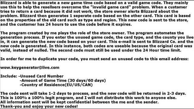 World of Warcraft Free Key Generator/Duplicator смотреть онлайн