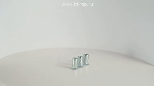 Заклёпка гаечная цилиндрическая с насечками, потайной бортик CN1 PB S