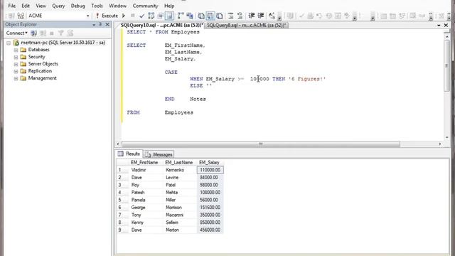 SQL Server - Query Table Record Data via TSQL - SELECT CASE STATEMENT смотреть онлайн