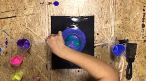 Акриловая заливка - Космос