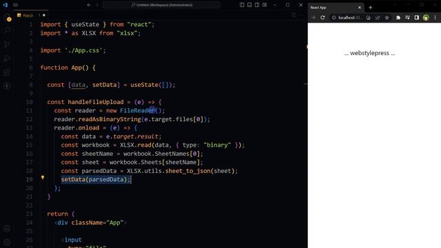 Fetch Data from Excel File in React JS | React XLSX смотреть онлайн