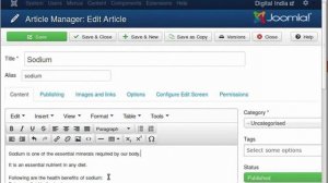 Creating Articles in Joomla - English