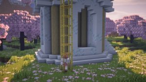 Minecraft | How to Build a Cherry Blossom Gazebo (Enchanting Room)