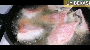Рыба жареная на солёные воде просто очень вкусно