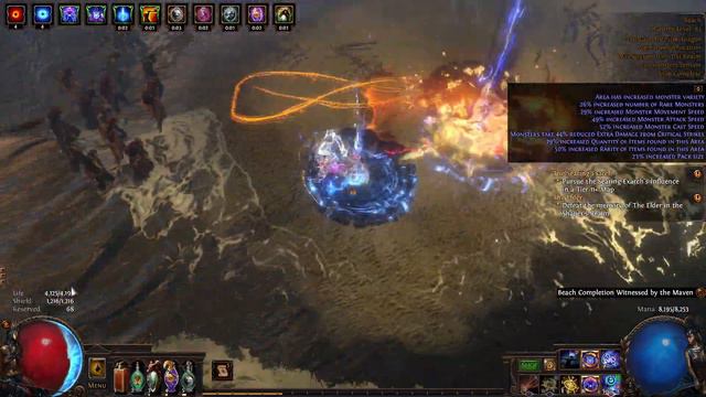 Path of exile Ancestor HC - Kitava's thirst lightning warp Hierophant T16 Maps смотреть онлайн