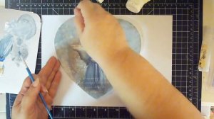 Decoupage Napkin Christmas Vintage Angel Heart | Tutorial