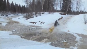 Arctic Cat и Yamaha VK Professional Снегоходы и экстрим  Переезд через реку Пыя