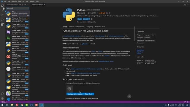 How to Setup Python in Visual Studio Code on Windows 10 смотреть онлайн