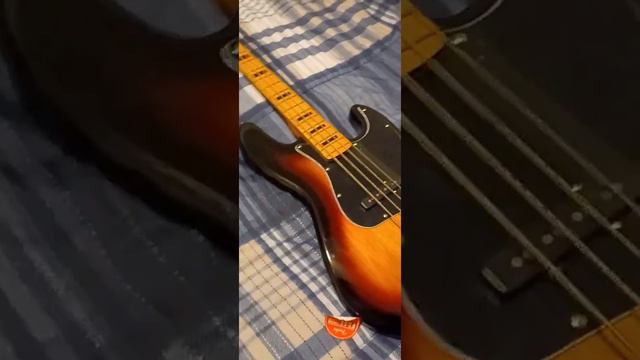 My New Squier Classic Vibes 70s Jazz Bass Sunburst that I Ordered from Sweetwater