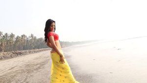 Saree Somudro || শাড়ি সমুদ্র || Bong Beauty In Saree || Model Photoshoot In Beach_2