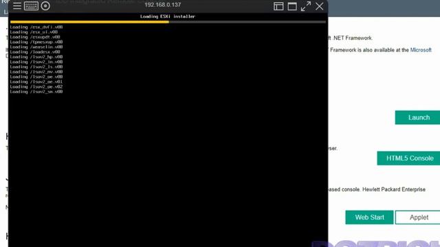 How to Install Esxi 7 from iLO4 смотреть онлайн