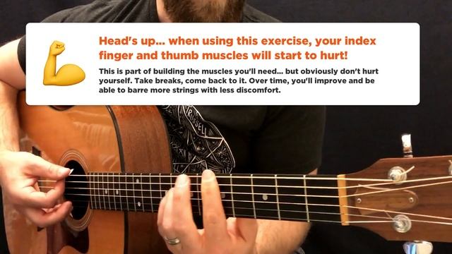 ⭐️ Barre chord strength-training exercise (guitar practice tip) смотреть онлайн
