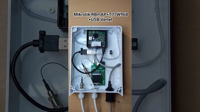 роутер Mikrotik RBmAP с модемом Foxconn T77W968 +USB адаптер Vertel